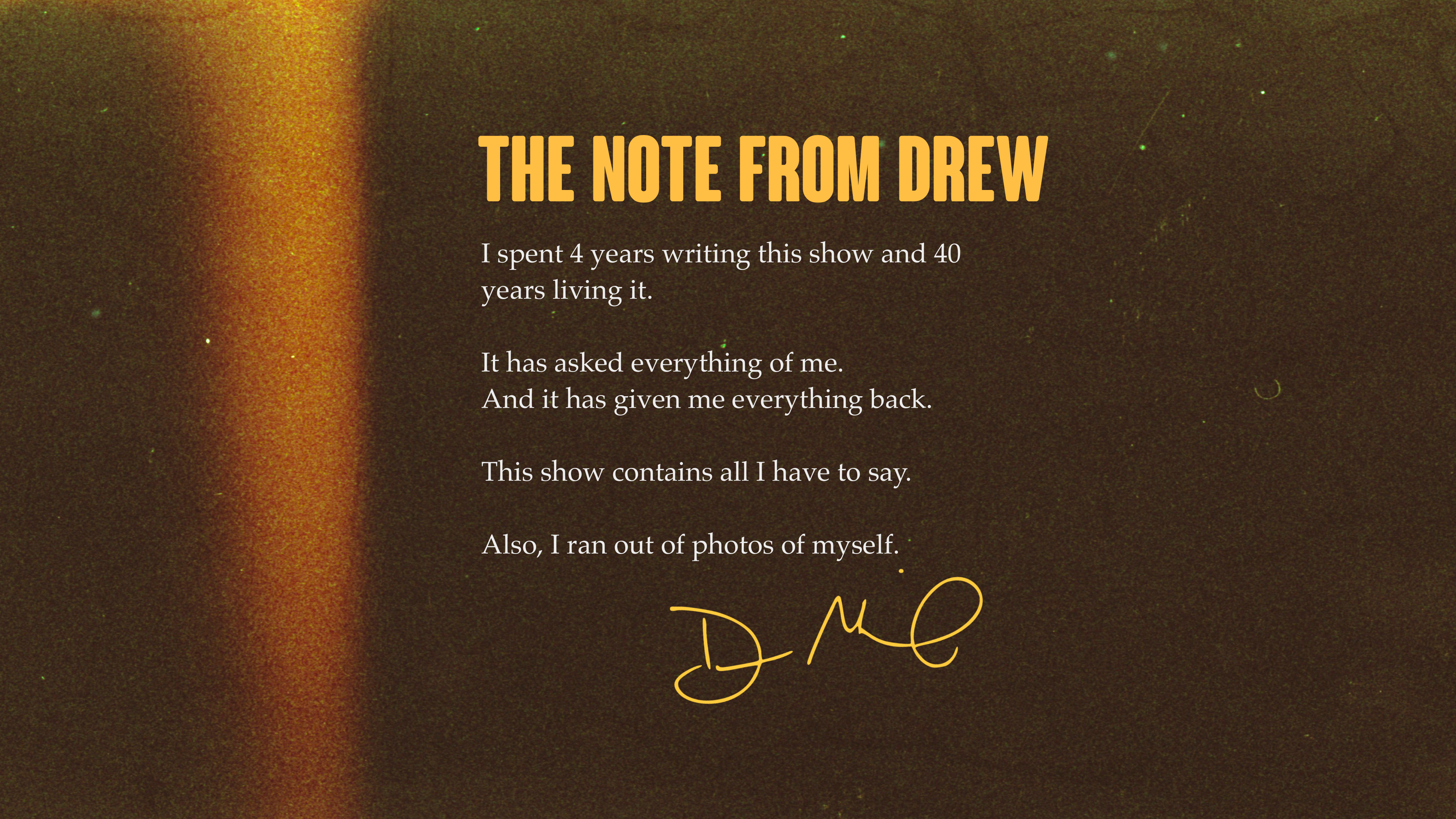Note from Drew